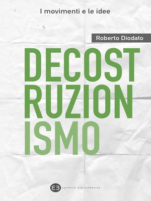 cover image of Decostruzionismo